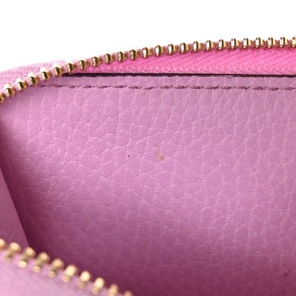 Gucci Dollar Calfskin Bosco Zip Around Key Case Malva 8 of 13