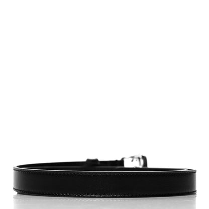 Gucci Plutone Calfskin Palladium Double G 20mm Belt 80 32 Black 2 of 5