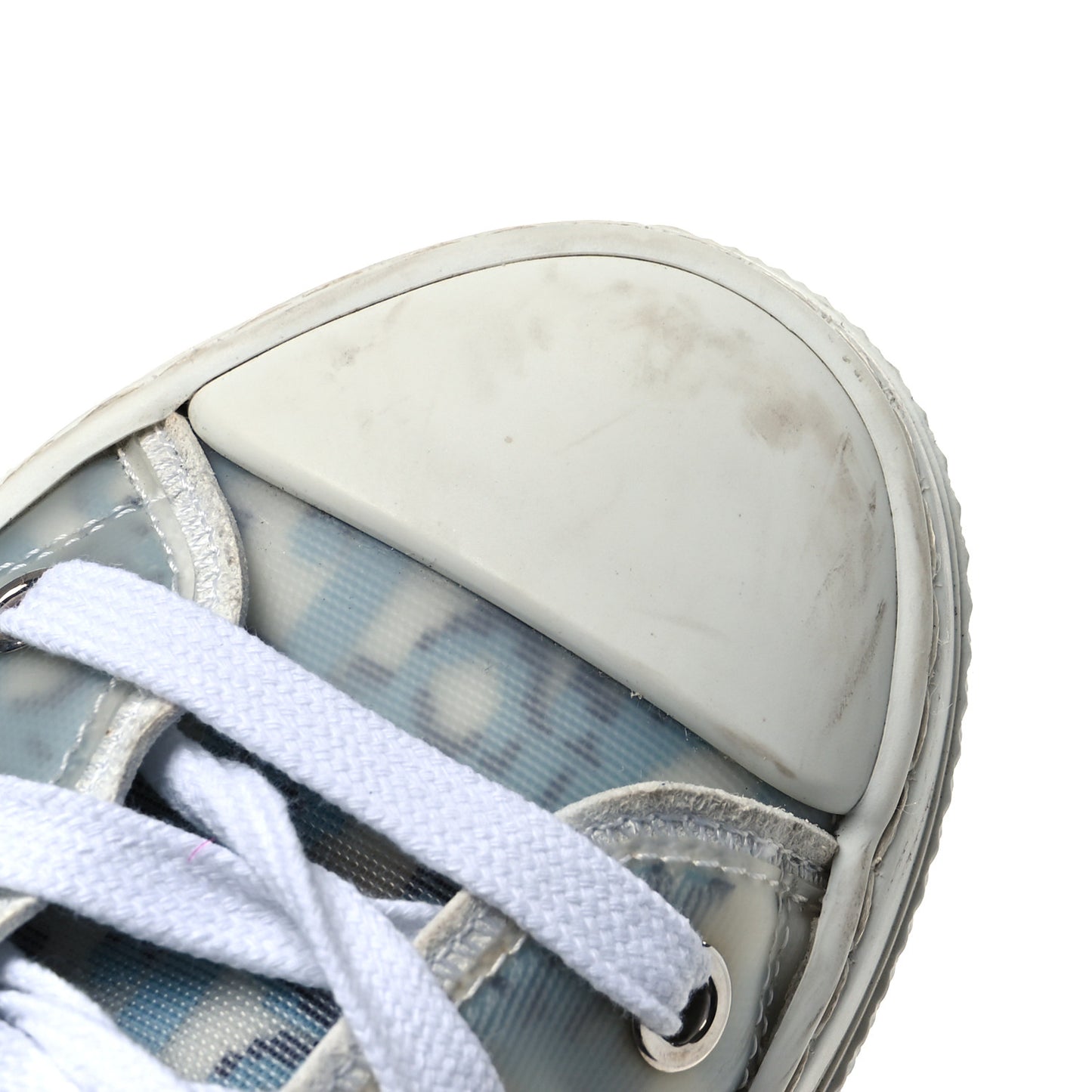 Technical Canvas Oblique Pixel Mens B23 High Top Sneakers 35 Beige Blue