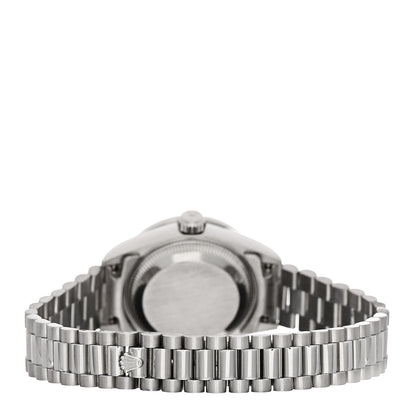 Rolex Platinum Diamond Bezel 26mm Datejust Watch Silver 69136 3 of 5