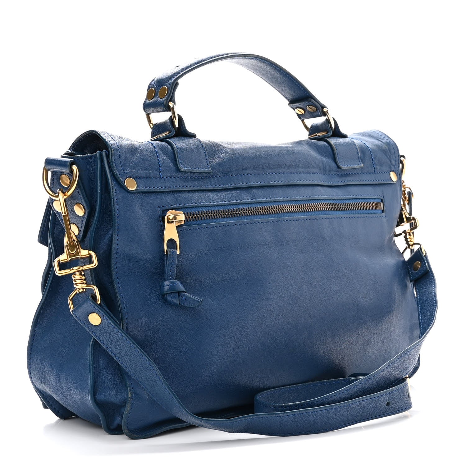 Proenza Schouler Lambskin Medium PS1 Satchel Blue 2 of 14