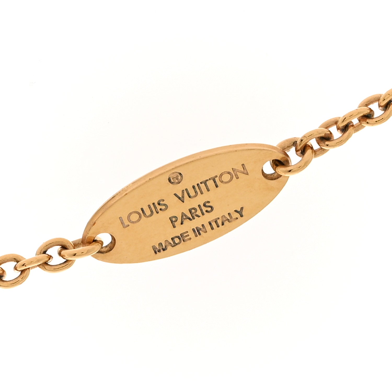Louis Vuitton Metal L to V Necklace Gold Silver 6 of 8