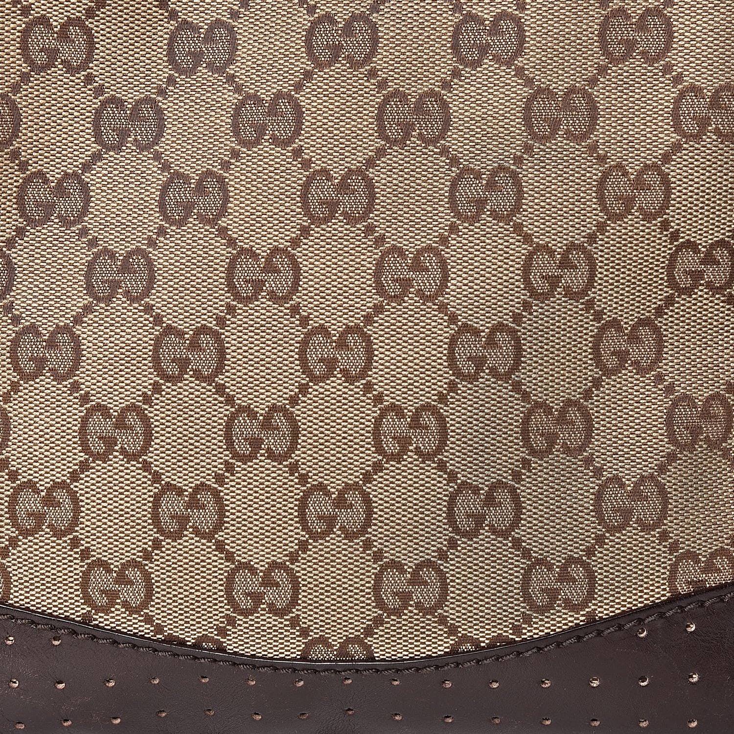 Gucci Monogram Calfskin Perforated Small Flat Messenger Bag Dark Brown 7 of 12