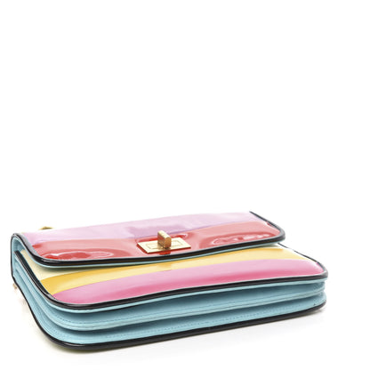Chanel Patent Striped Mademoiselle Flap Multicolor 4 of 13