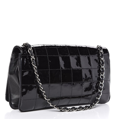 Chanel Patent Square Stitched CC Flap Clutch Black 3 of 11