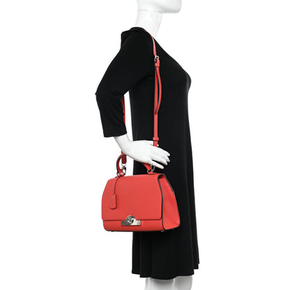 Moynat Carat Calfskin Rejane PM Coral 2 of 12