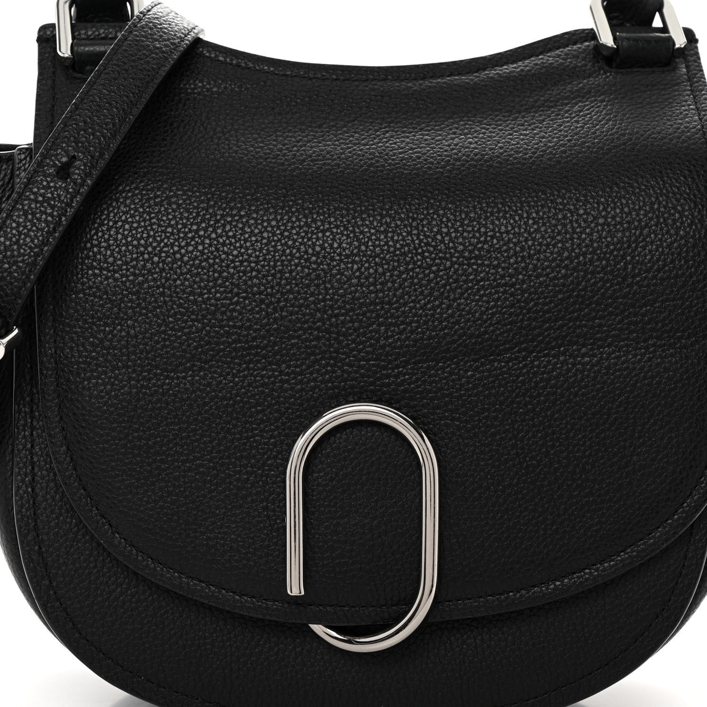 Calfskin Alix Hunter Crossbody Bag Black