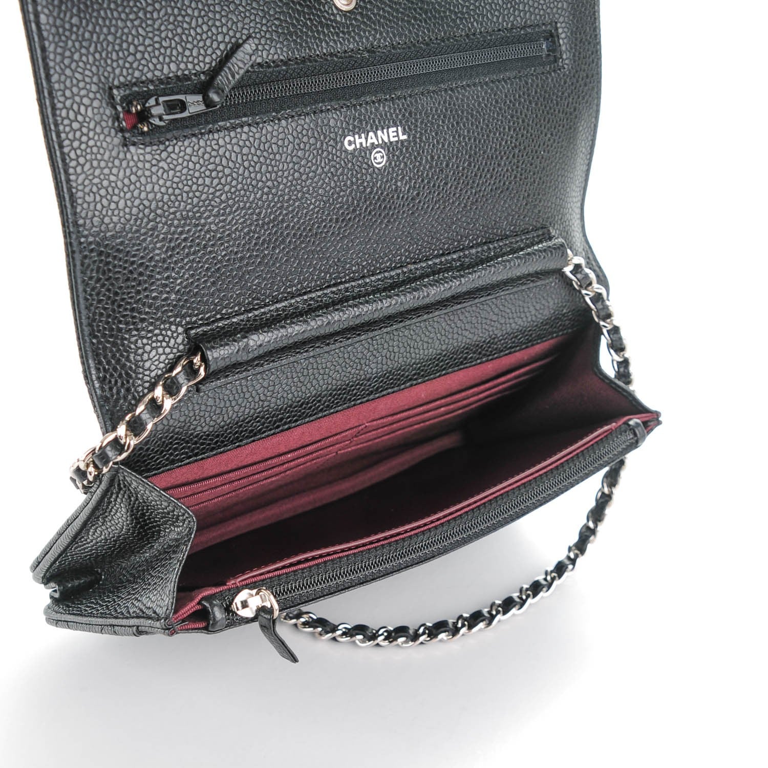 Chanel Caviar Quilted Wallet On Chain WOC Black 5 of 8