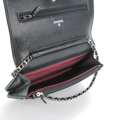 Chanel Caviar Quilted Wallet On Chain WOC Black 5 of 8