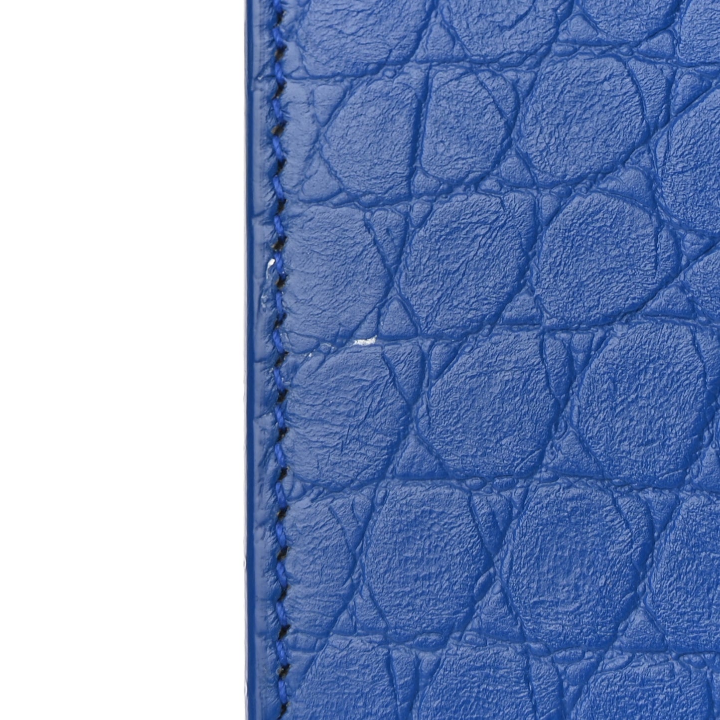 Calfskin Crocodile Embossed Small Sac De Jour Royal Blue