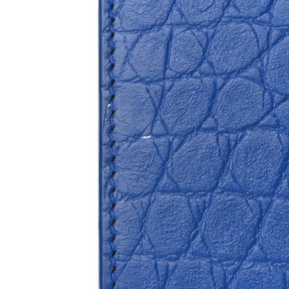 Saint Laurent Calfskin Crocodile Embossed Small Sac De Jour Royal Blue 11 of 12