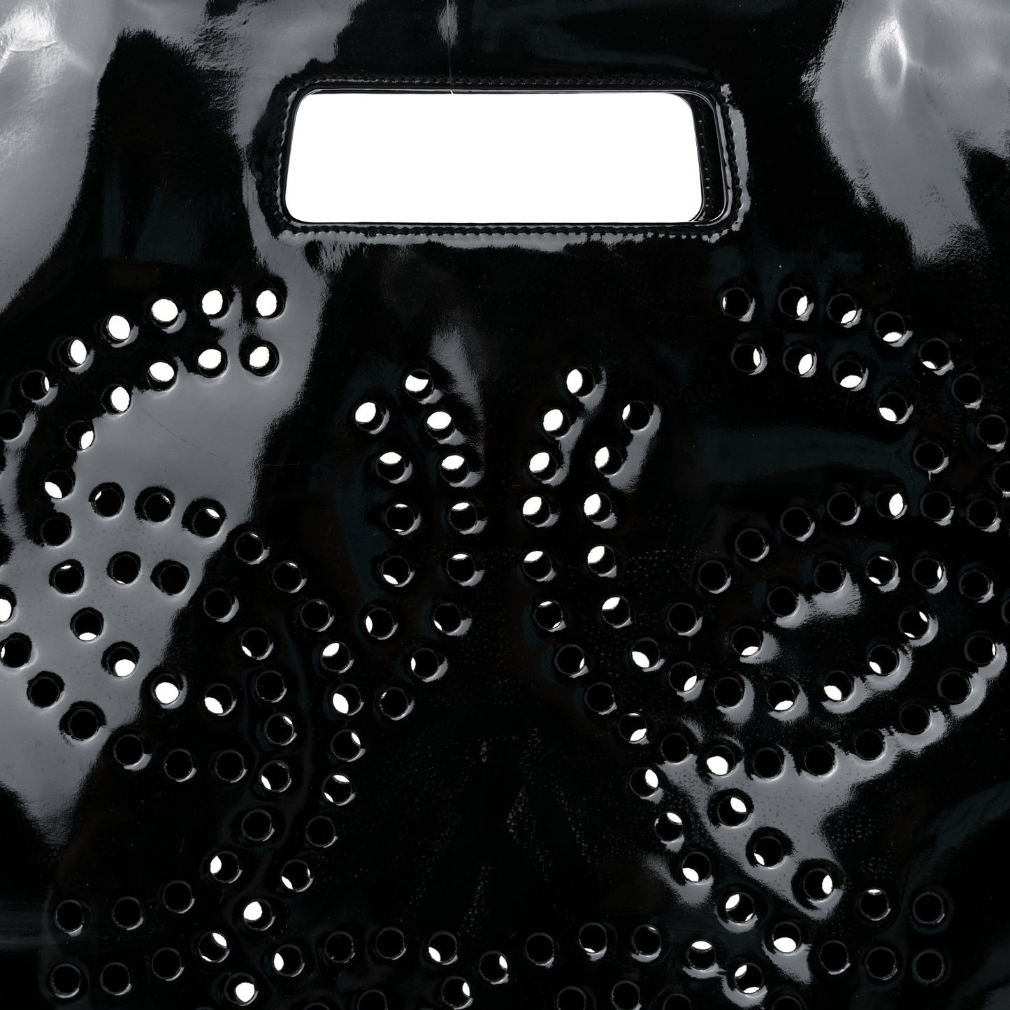 Patent Perforated CC Handle Bag Black