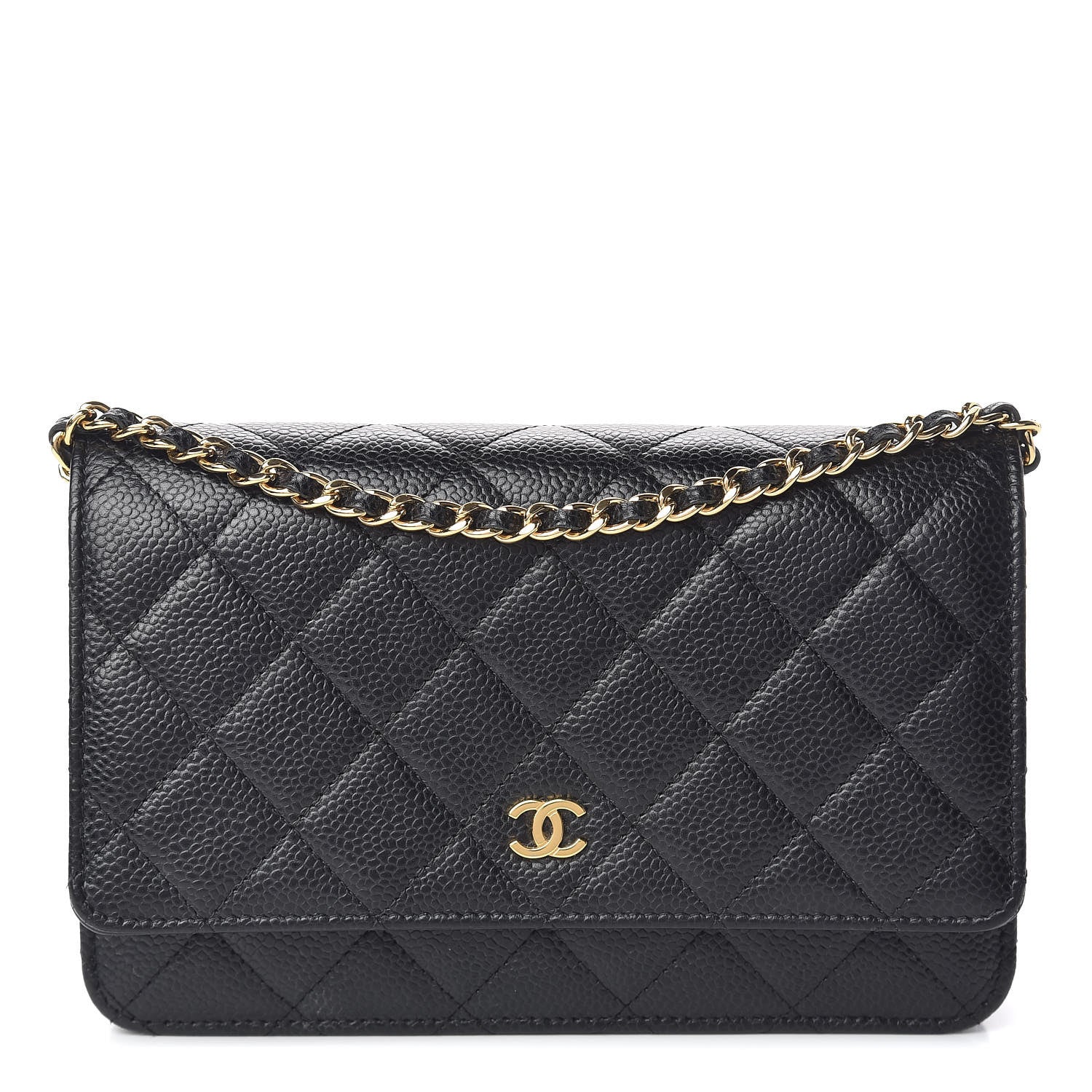 Chanel Caviar Quilted Wallet On Chain WOC Black 1 of 15