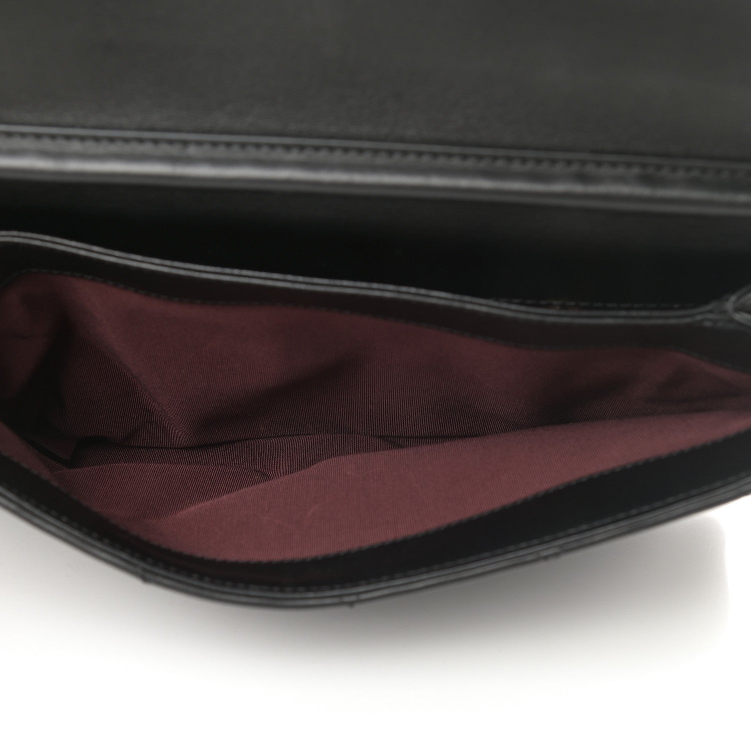 Chanel Lambskin Quilted Retro Label Clutch Black 5 of 12