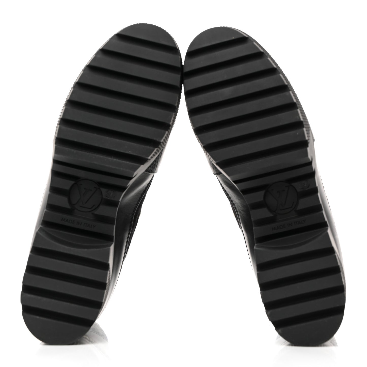 Velvet Calfskin Monogram Laureate Platform Desert Boots 37 Black Green