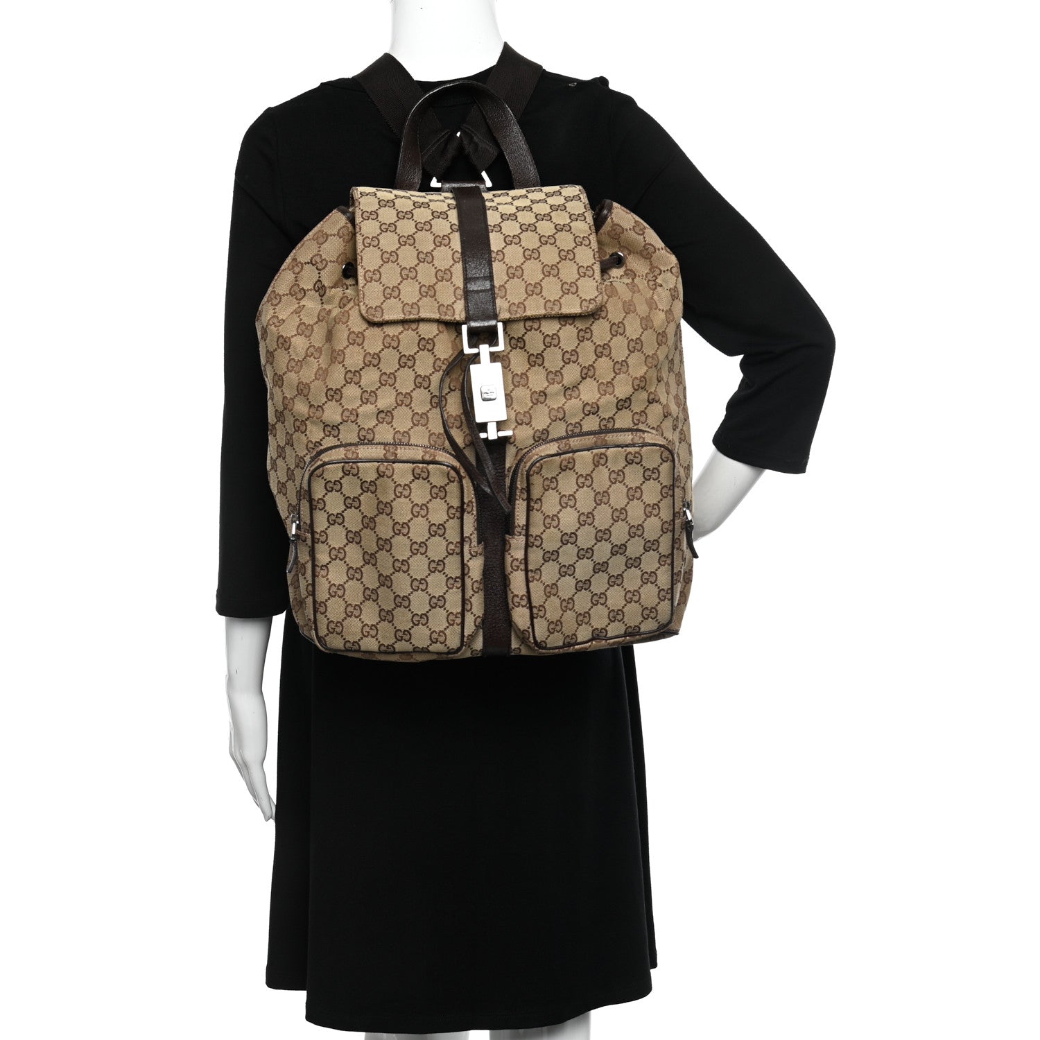 Gucci Monogram Backpack Dark Brown 2 of 18