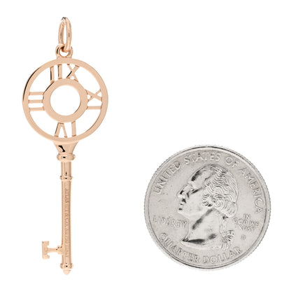 Tiffany 18K Rose Gold Diamond Atlas Key Pendant 2 of 3