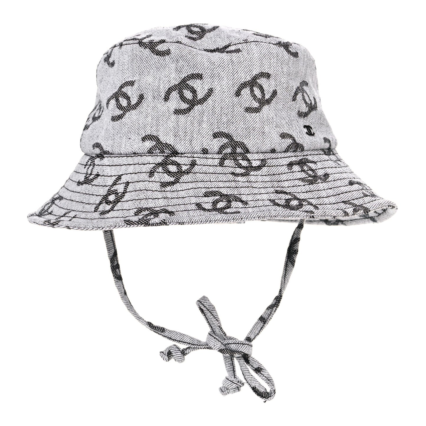 Denim CC Bucket Hat M White Black