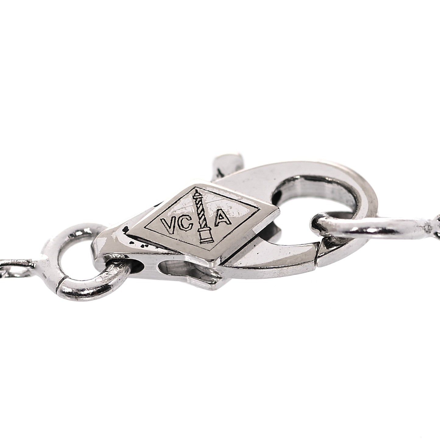 18K White Gold Diamond Sweet Alhambra Bracelet