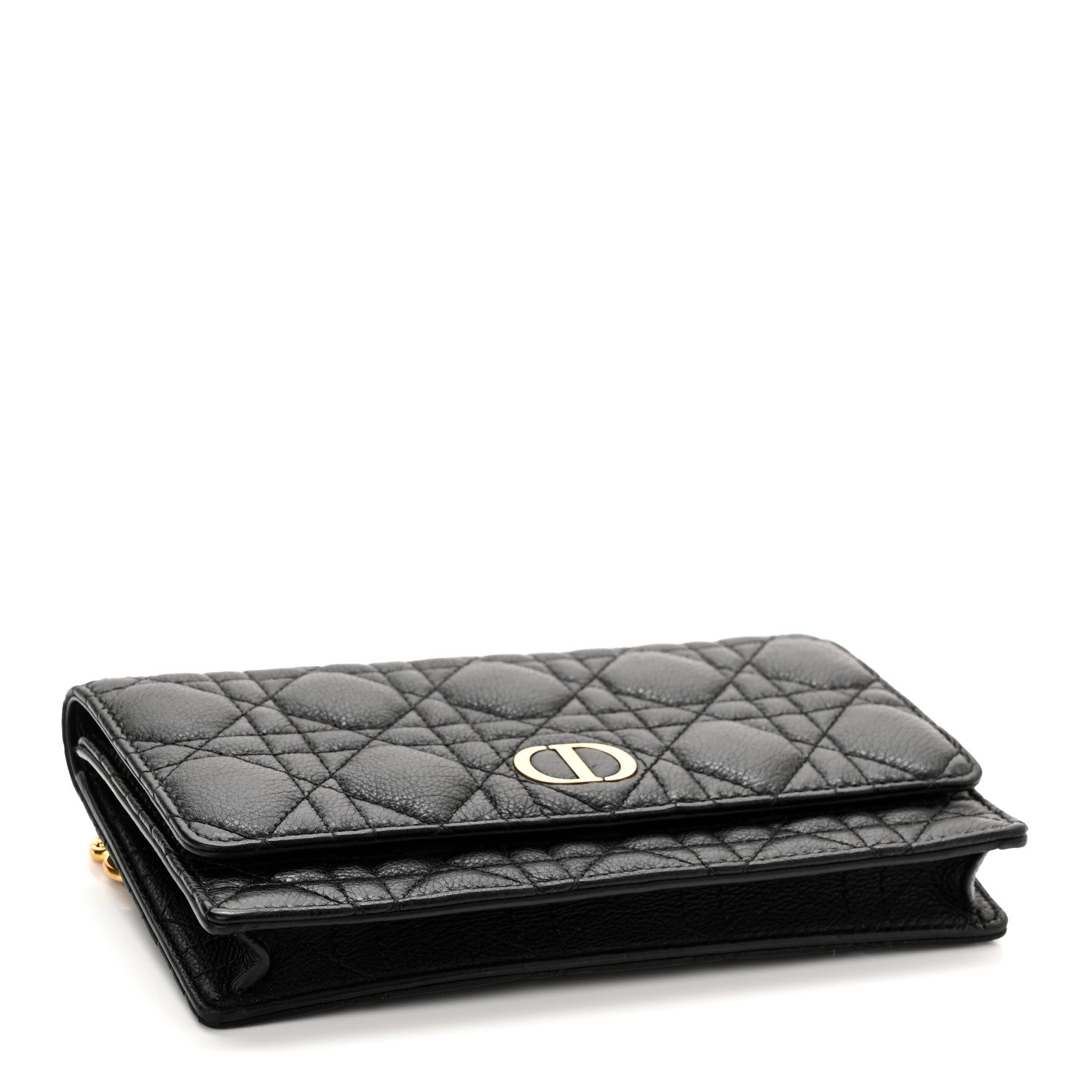 Christian Dior Supple Calfskin Cannage Caro Belt Pouch with Chain Black 4 of 10