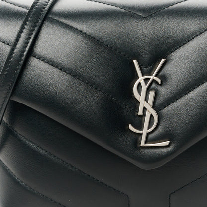 Saint Laurent Calfskin Y Quilted Monogram Toy Loulou Crossbody Bag Black 9 of 12