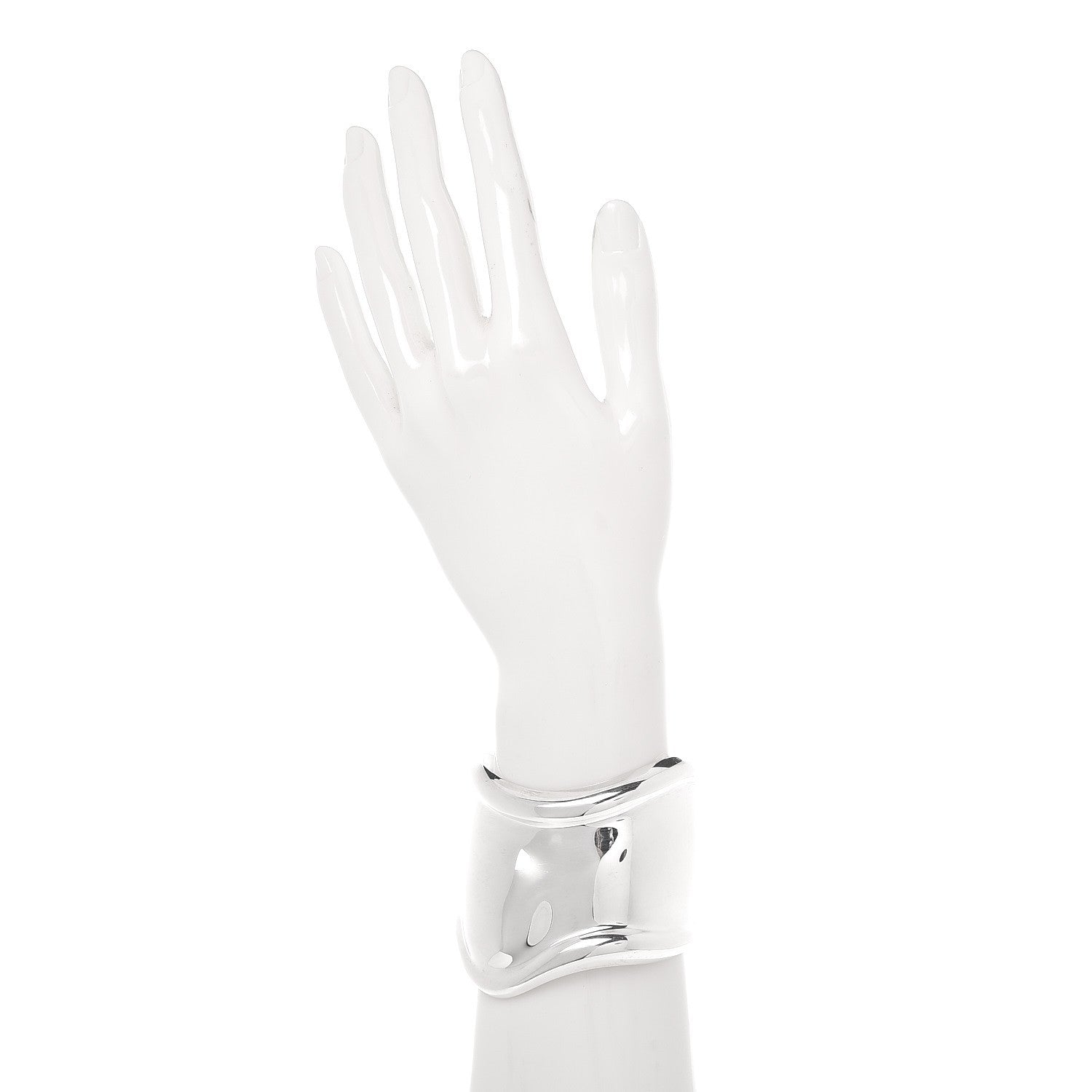 Tiffany Sterling Silver Medium Elsa Peretti Right Wrist Bone Cuff Bracelet 2 of 4