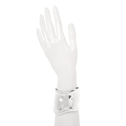 Tiffany Sterling Silver Medium Elsa Peretti Right Wrist Bone Cuff Bracelet 2 of 4
