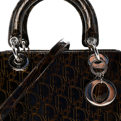 Christian Dior Patent Ultimate Medium Lady Dior Brown 7 of 9