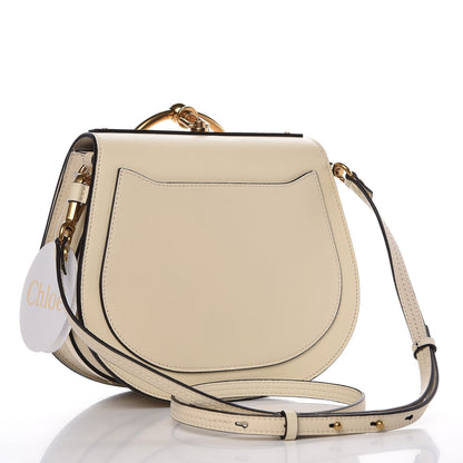 Chloe Calfskin Suede Medium Nile Bracelet Bag Off White 9 of 12