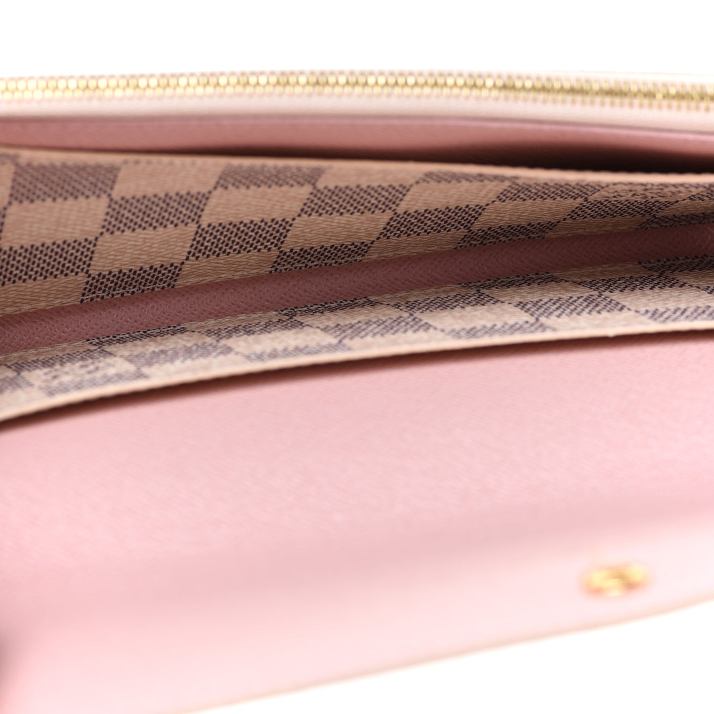 Damier Azur Emilie Wallet Rose Ballerine