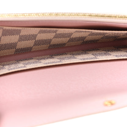 Louis Vuitton Damier Azur Emilie Wallet Rose Ballerine 5 of 7