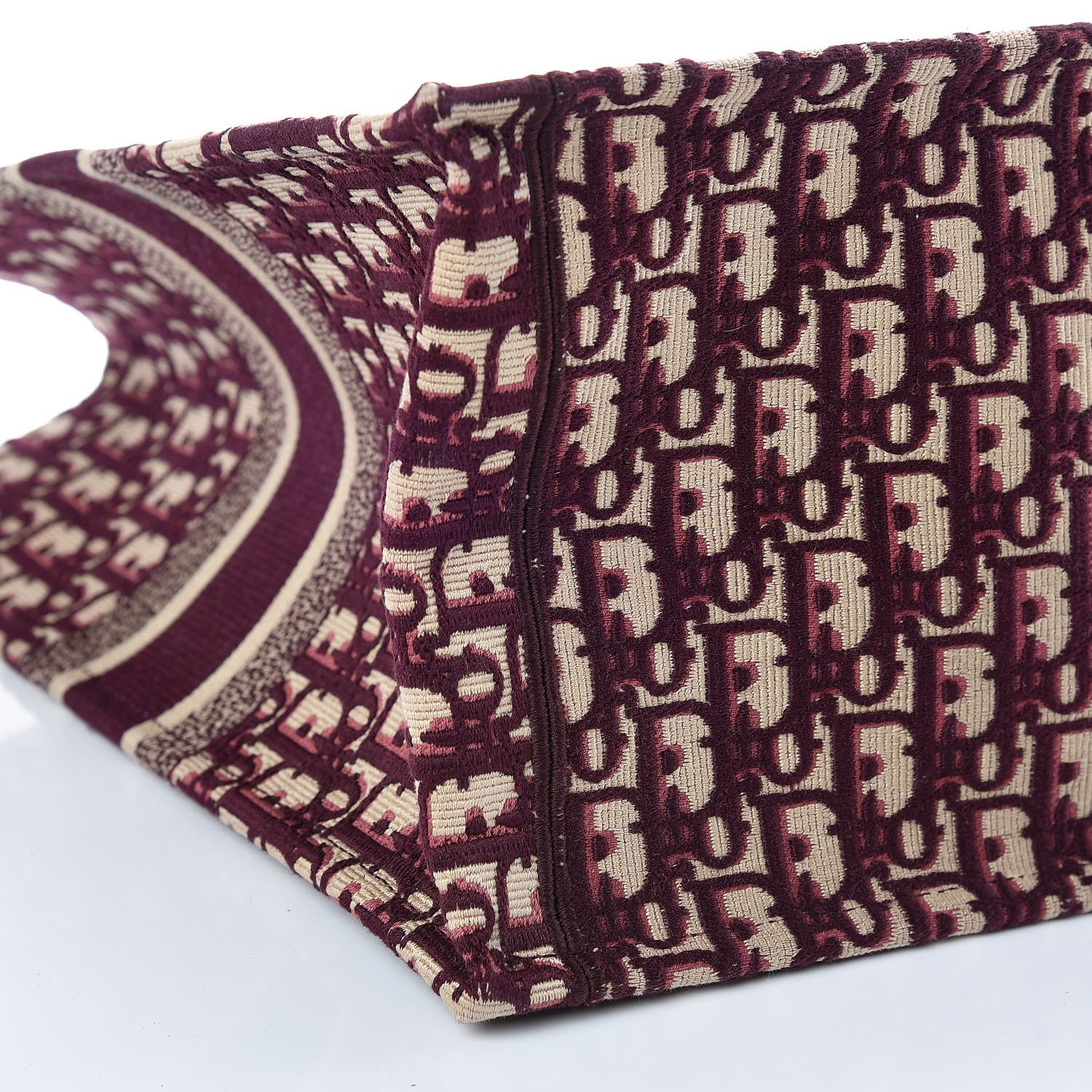 Christian Dior Oblique Large Book Tote Burgundy Multicolor 5 of 10
