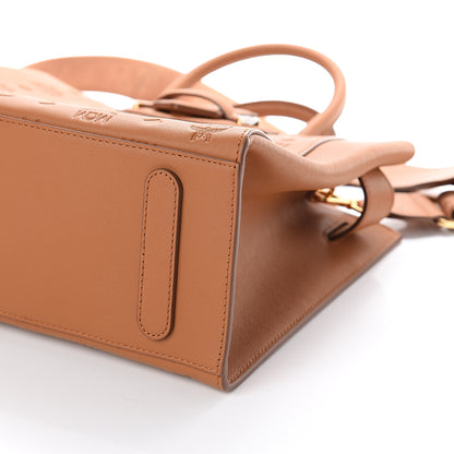 MCM Calfskin Ottomar Monogram Medium Essential Tote Cognac 8 of 8