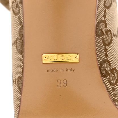 Gucci Monogram Over the Knee Boots 39 Beige Ebony 6 of 7