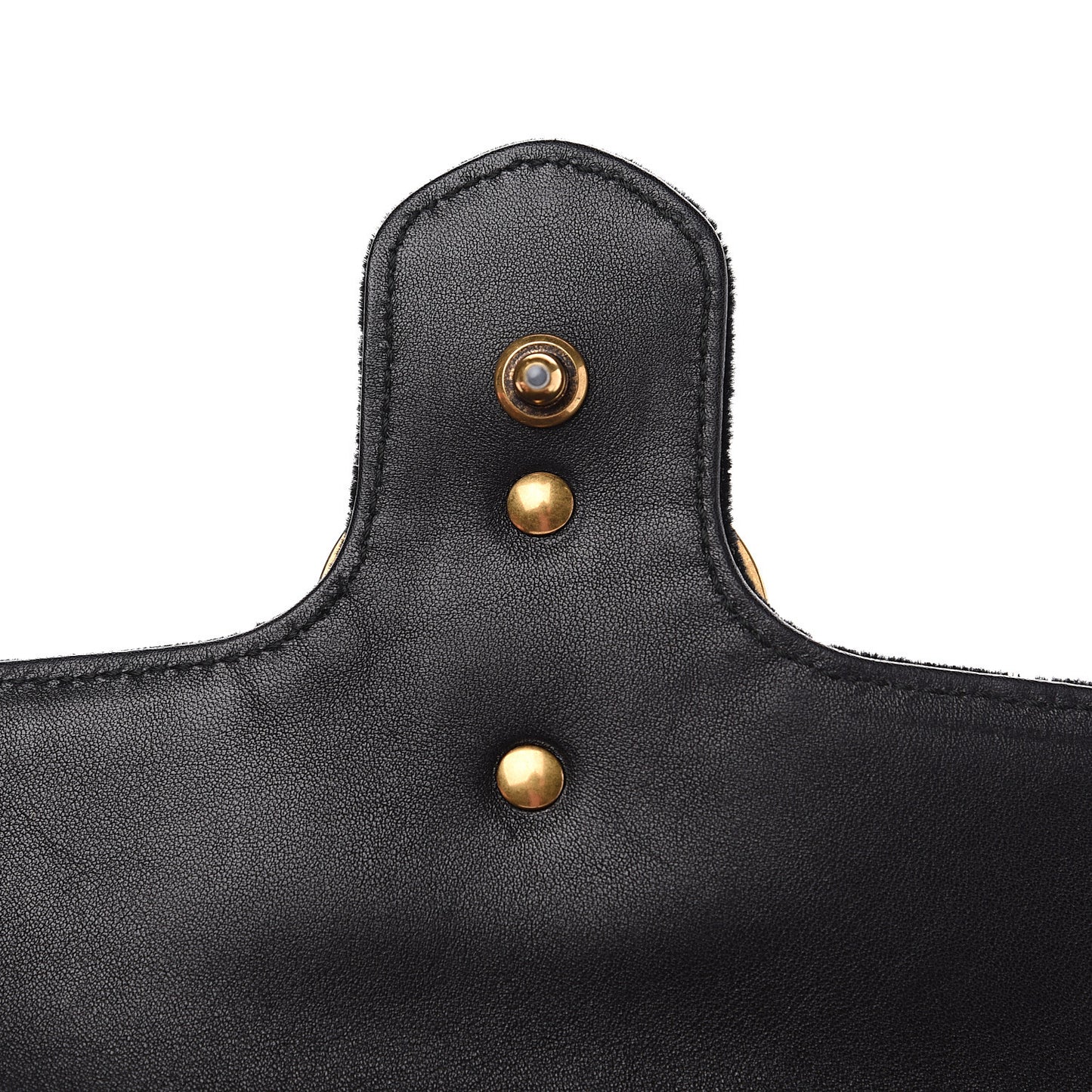 Velvet Matelasse Mini GG Marmont Shoulder Bag Black