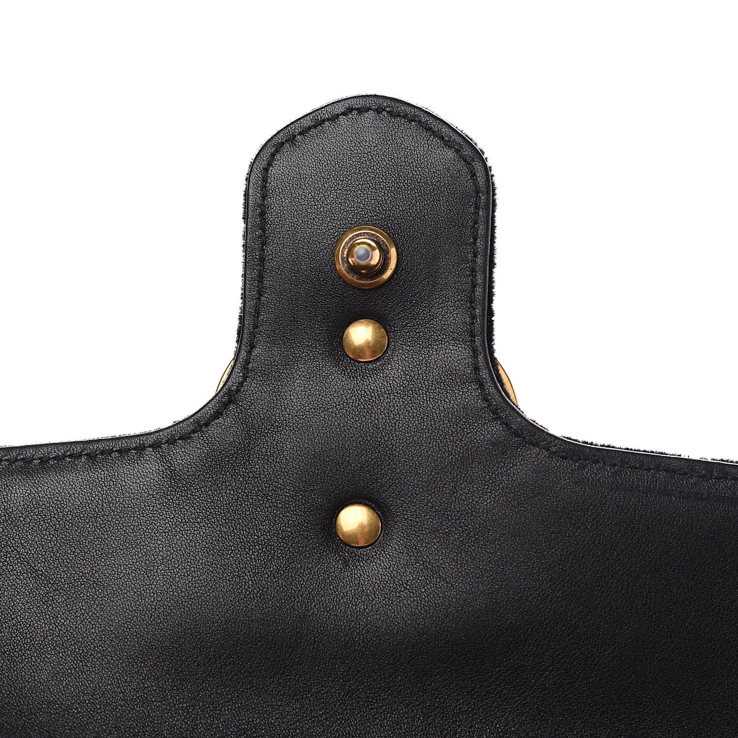 Gucci Velvet Matelasse Mini GG Marmont Shoulder Bag Black 9 of 11
