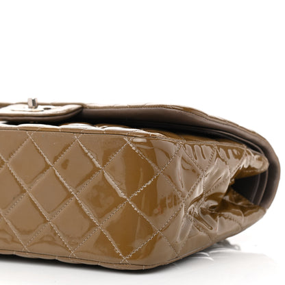 Chanel Patent Calfskin Quilted Jumbo Double Flap Grey 9 of 12