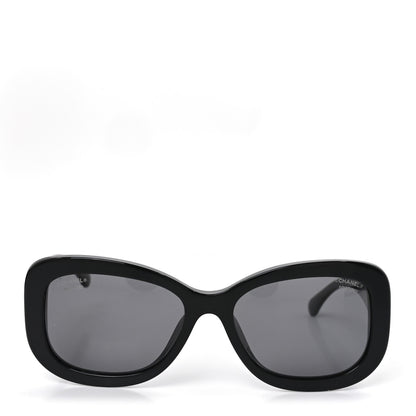 Chanel Acetate Polarized CC Sunglasses 5468-B-A Black 2 of 7