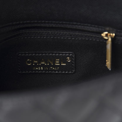 Chanel Caviar Lizard Embossed Quilted Mini Coco Handle Flap Black 8 of 11