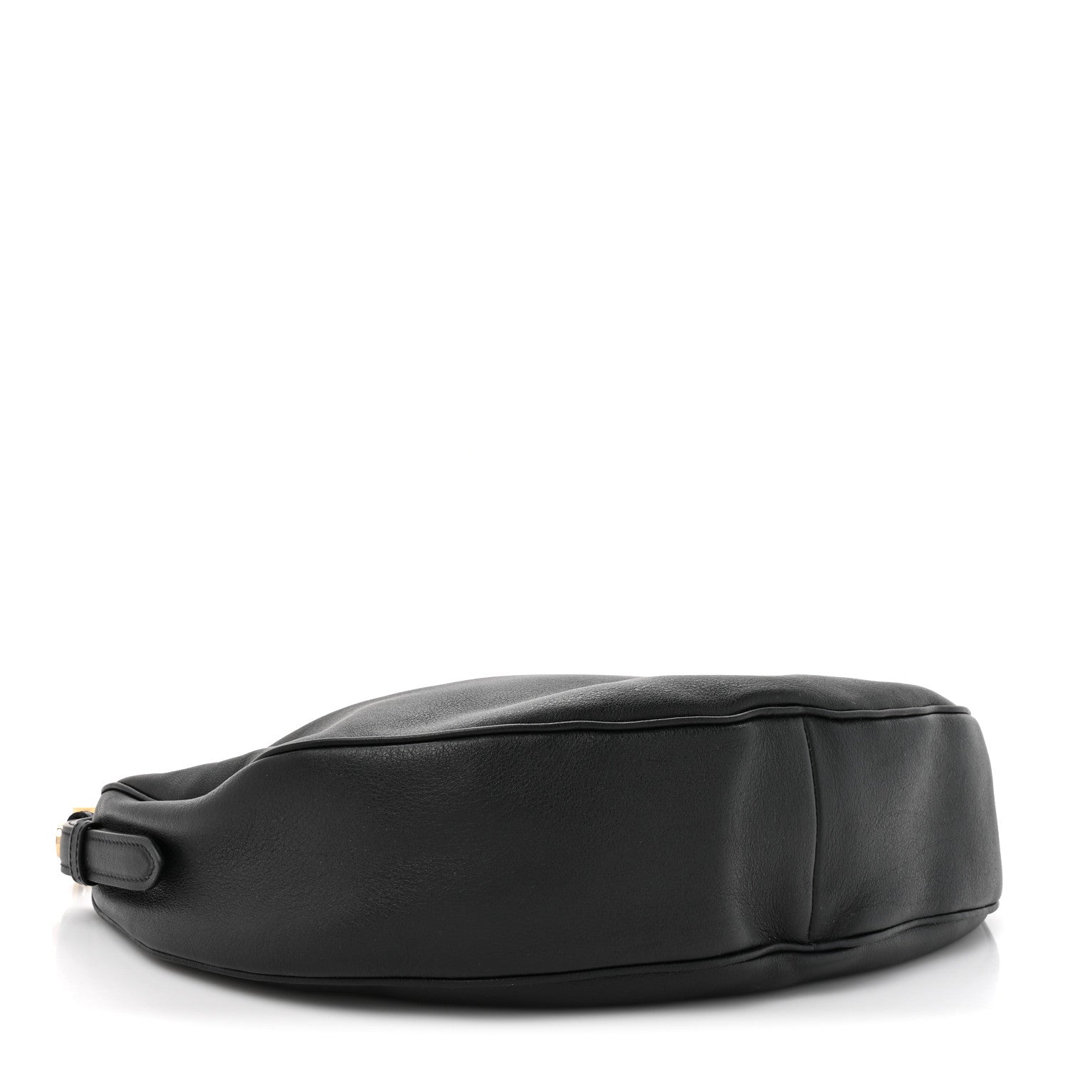 Prada Soft Grain Calfskin Large Demi-Lune Shoulder Bag Black 5 of 10