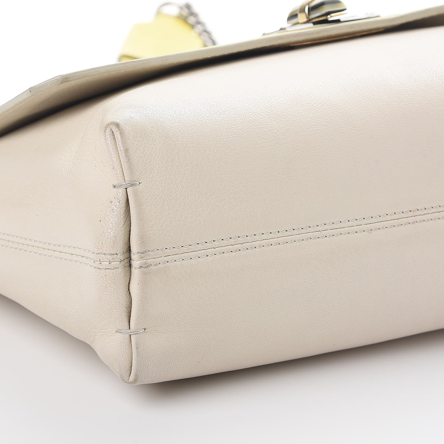 Lanvin Goatskin Happy Edgy Medium Jaune White 16 of 18