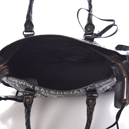Balenciaga Agneau Classic Hardware Graffiti All Over S City Black 5 of 10