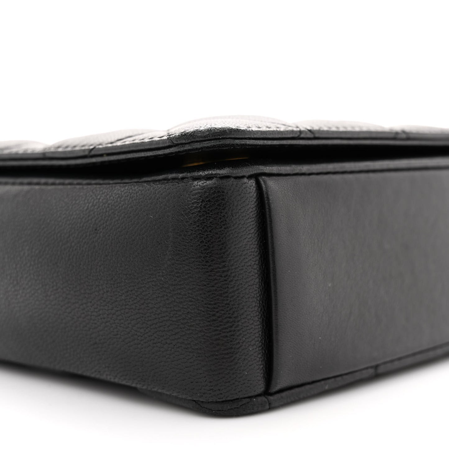 Lambskin Quilted Medium Diamond CC Flap Black