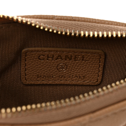 Chanel Caviar Quilted Small Cosmetic Case Beige 6 of 7