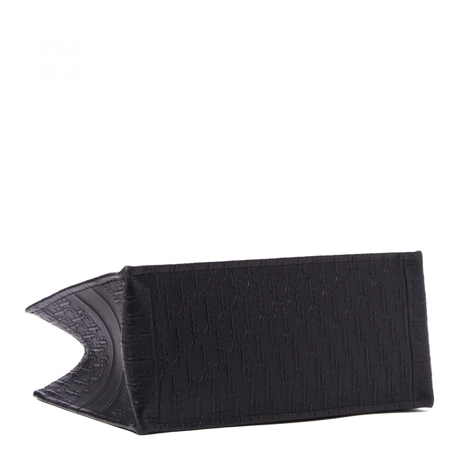 Christian Dior Oblique Calfskin Embossed Medium Book Tote Black 4 of 9
