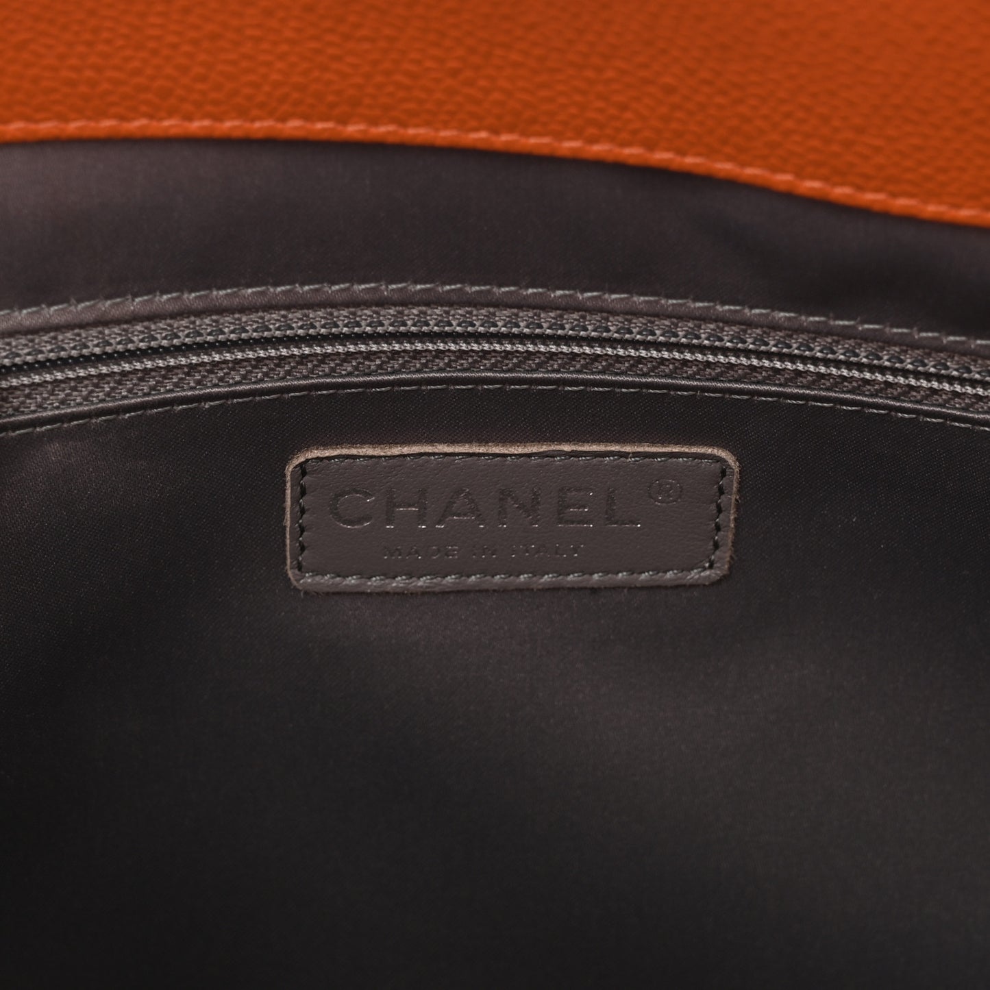 Caviar Quilted XL Grand Shopping Tote GST Orange