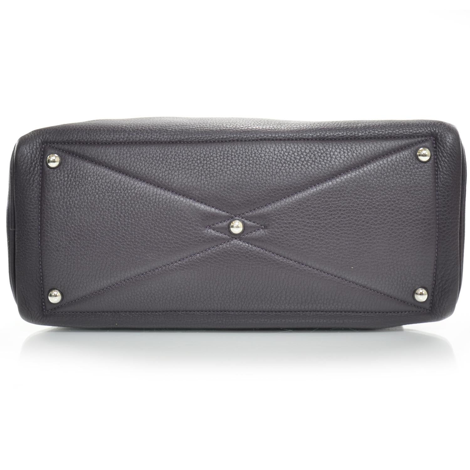Hermes Taurillon Clemence Victoria 35 Raisin Purple 5 of 10