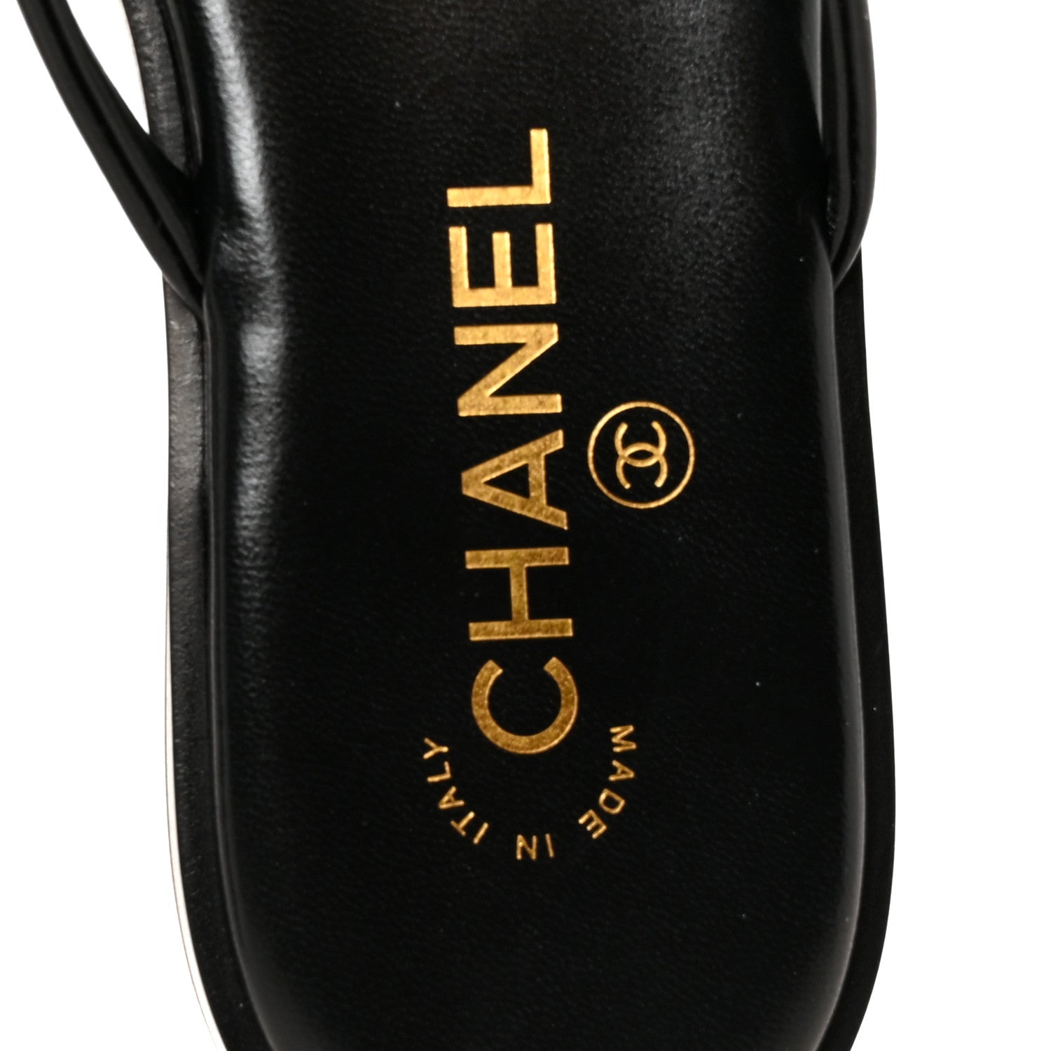 Chanel Goatskin CC Times Square Thong Sandals 38.5 Black 7 of 10