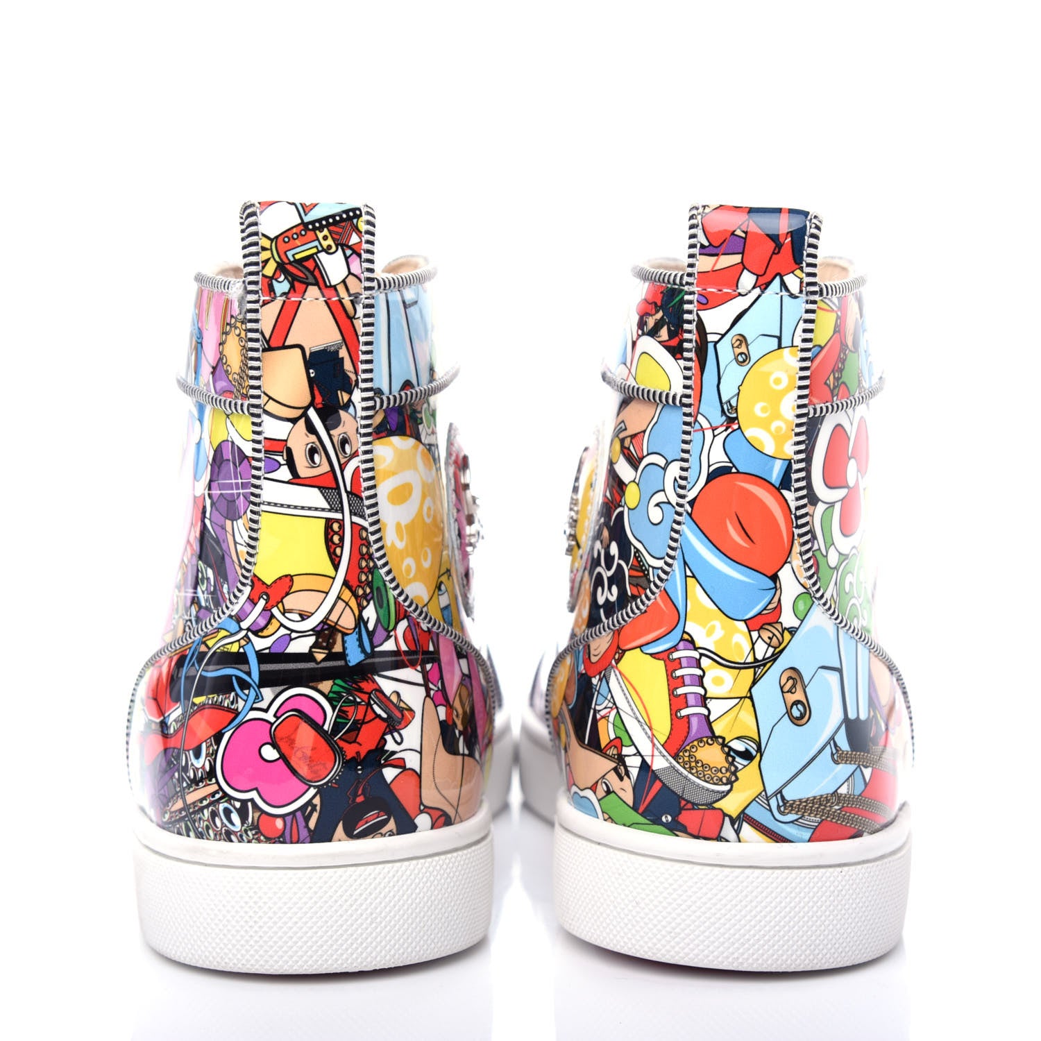Christian Louboutin Mens Creative Super Loubi Print Orlato Flat Sneakers 41 Multicolor 7 of 12