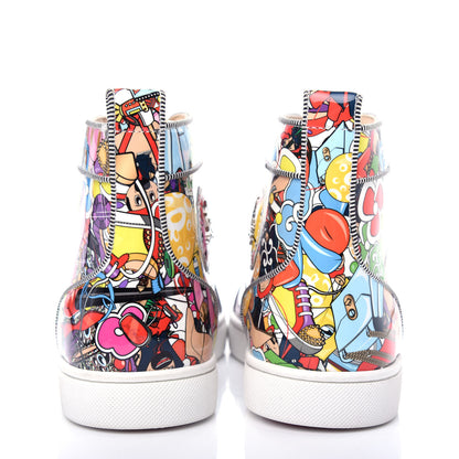 Christian Louboutin Mens Creative Super Loubi Print Orlato Flat Sneakers 41 Multicolor 7 of 12